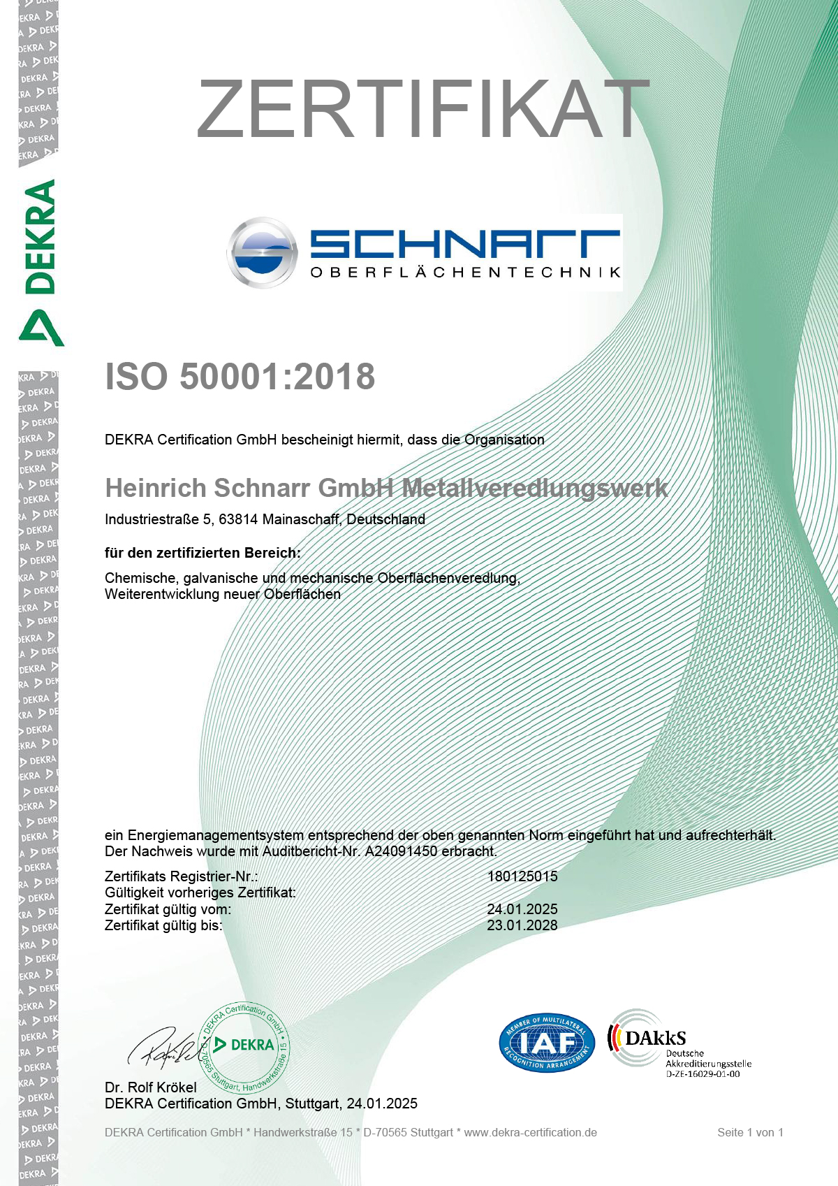 ISO Zertifikat DIN 9001:2008